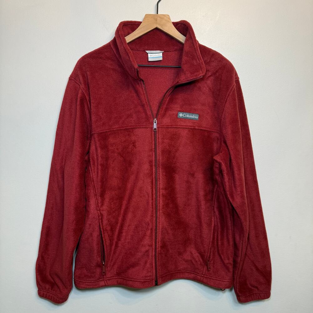 Columbia Men's Steens Mountain Full Zip 2.0 Fleece Jacket Burgundy Red Large